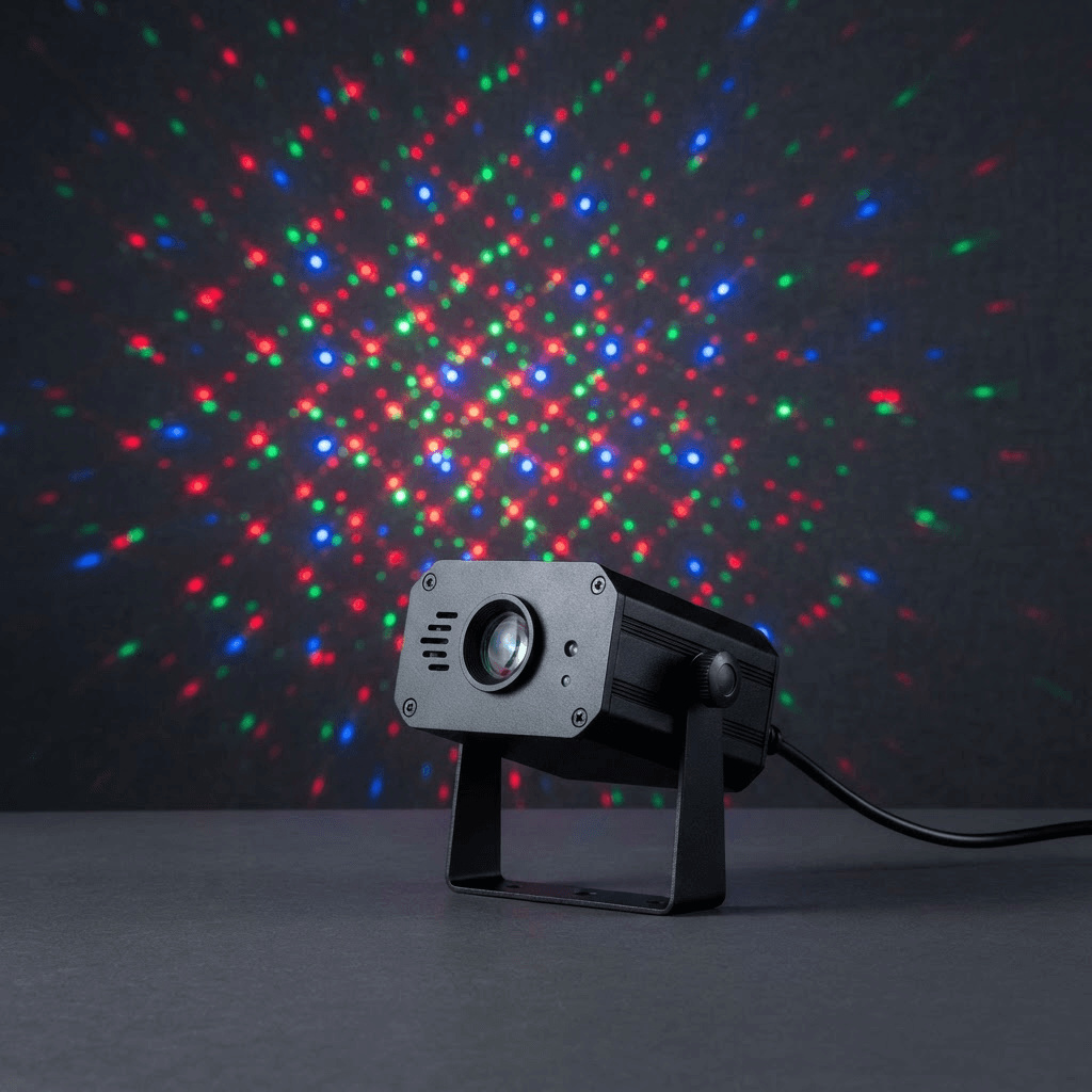 A multicolor disco party-light projector